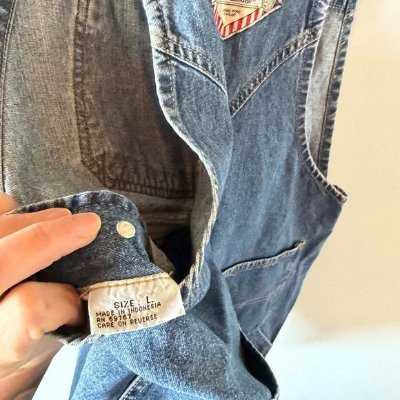 Casual Blue Denim Overalls - Picture 4 of 4